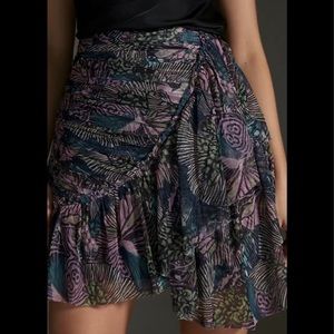 Anthropologie Multicolor Patterned Mini Skirt